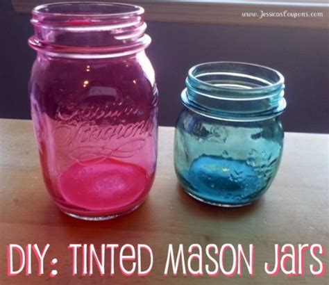 Diy Tinted Mason Jars Crafts Pinterest Starbucks