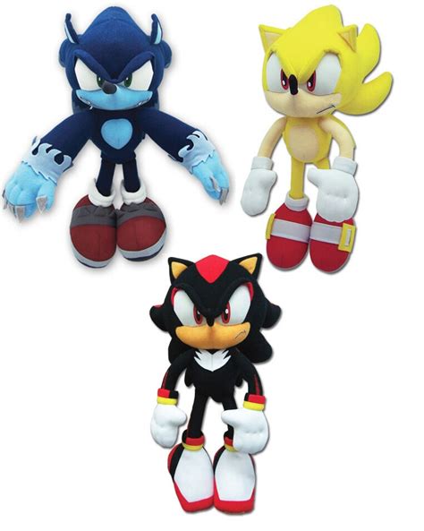 Super sonic the hedgehog tails plush doll stuffed animal toys 13 in ship from us. NEW Set of 3 GE Sonic the Hedgehog - Werehog/Super Sonic ...