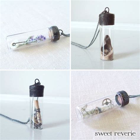 Soldered Glass Vial Necklace Diy Miniature Terrarium Specimen Etsy