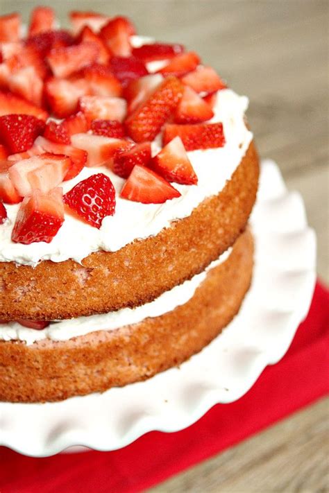 Strawberry Layer Cake With Cheesecake Frosting Recipe Girl