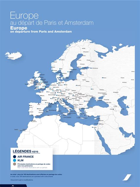 Carte Destinations Air France Air France Map Air France France Map