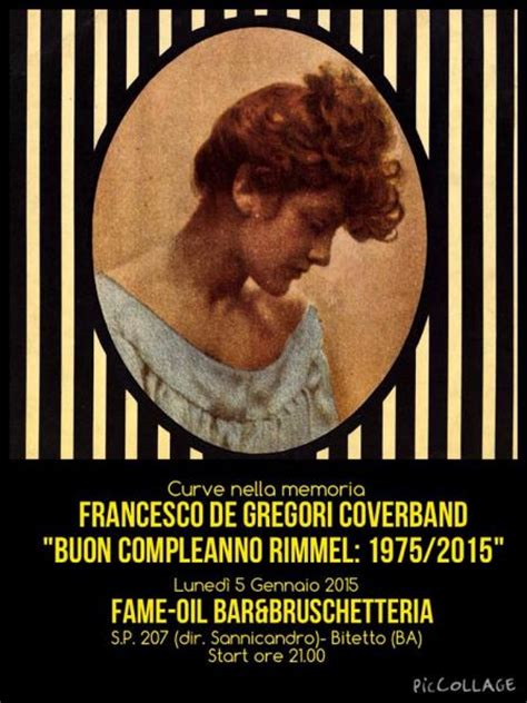 Pubblicato nel 1975, rappresenta un disco trovi questo album in edicola dal 1 ottobre nella francesco de gregori vinyl collection. Francesco De Gregori Coverband - "Buon compleanno Rimmel ...