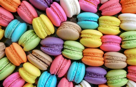 Photo Wallpaper Sweets Dessert Raznotsvet Macaron Assorted