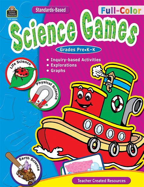 Full Color Science Games Prek K Tcr8334 Teacher Created Resources