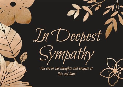 Funeral Sympathy Card Template Postermywall