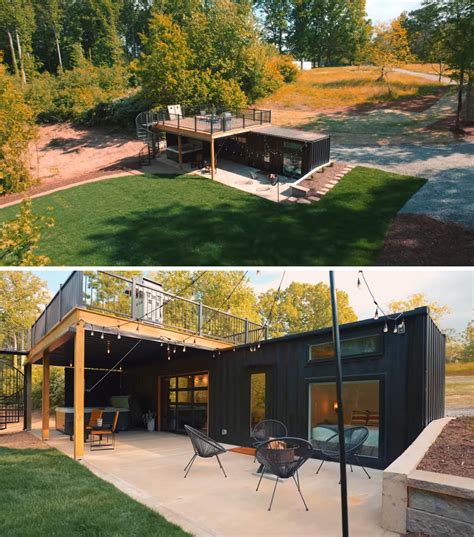 Shipping Container Home With Living Roof