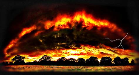 The Sky On Fire Beauty Fire Nature Lightening Hd Wallpaper Peakpx
