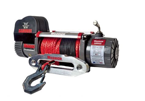 warrior samurai 12000 v2 electric winch with synthetic rope