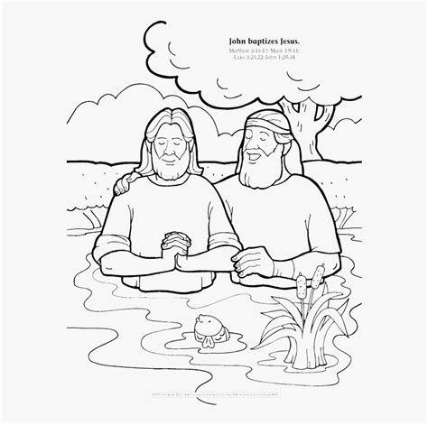 Jesus Baptized Coloring Page Coloring Pages