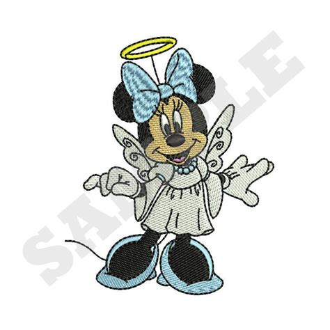 Minnie Mouse Angel Machine Embroidery Design Etsy