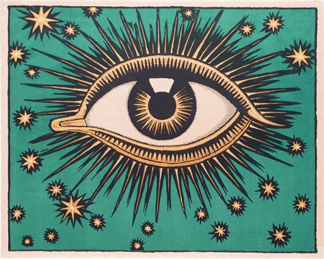 All Seeing Eye Art Print Stars Wall Art Celestial Decor Eye Etsy In