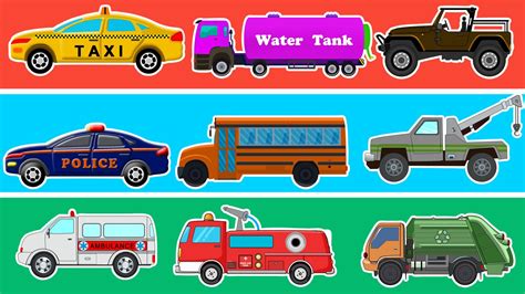 Learn Colors With Street Vehicles Learn Transport Learning Colors