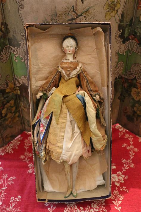 Very Fine And Extremely Rare Big Grodnertal Wooden Doll As Fortune Teller
