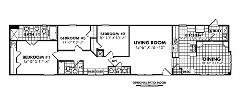 3 bedroom trailer floor plans. Legacy Housing Single Wide