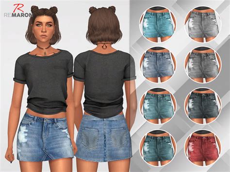 The Sims Resource Denim Skirt For Women