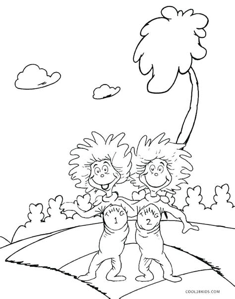 Feel free to print and color from the best 37+ dr seuss coloring pages pdf at getcolorings.com. Thing One And Thing Two Coloring Page at GetColorings.com ...