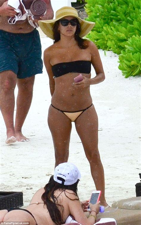 Eva Longoria Works On Her Tan In A Bandeau Bikini As She Hits The Beach