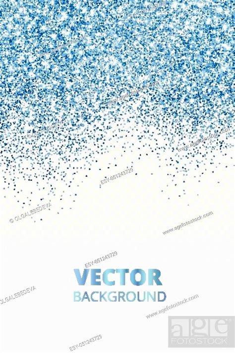 Falling Glitter Confetti Blue Vector Dust Explosion Isolated On