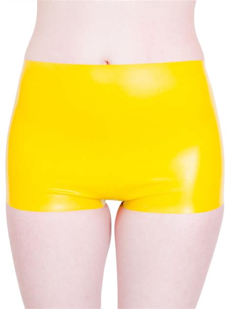 High Waist Latex Knickers For Women Latex Rubber Short Pants In Panties