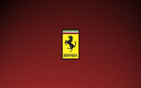 Ferrari Logo Red Carbon Fiber Wallpaper 1440×900