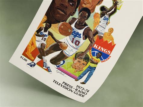 1973 1974 Kansas City Omaha Kings Basketball Poster Digital Etsy