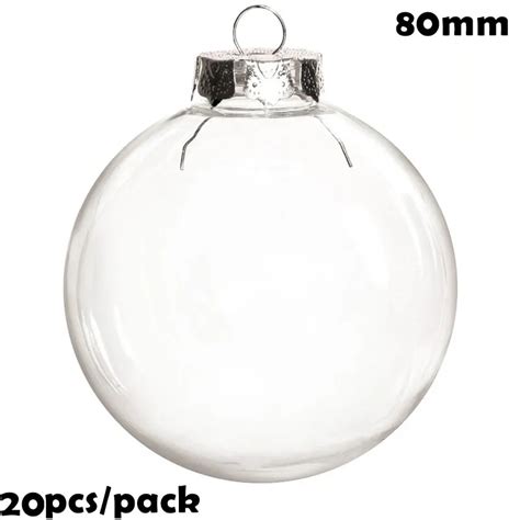 Promotion 20 Pieces X Diy Paintableshatterproof Clear Christmas