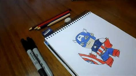 Dibujando Al Capitán América Alejandrodeldesierto Youtube