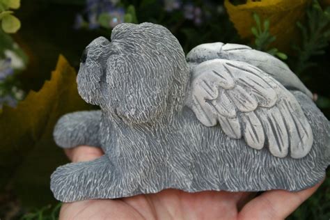 Dog Angel Statues Dog Memorials Mixed Breed Terrier Shih Etsy