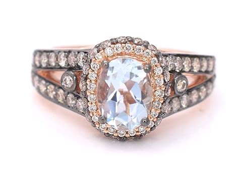 61 natural fancy light pink diamond rounds si clarity0.66 carat in 14k rose gold flower style fashion cocktail right hand ring. LeVian Aquamarine Chocolate Diamond Cocktail RING 14k Rose Gold NEW with tags | eBay