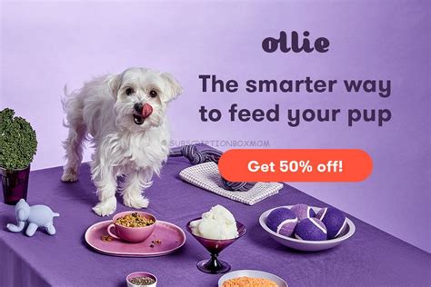 The subscription starts at £19.90 for one month, whatever size dog you have. Ollie: Fresh Dog Food Benefits + 50% Coupon - Subscription ...