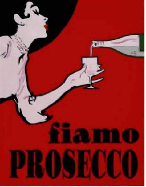 Classy Woman With Prosecco Vintage Fiamo Prosecco By Trueartworks