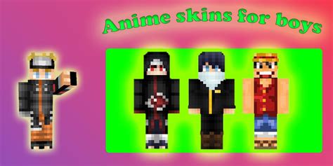 Android向けのanime Skins Boys Minecraft Apkをダウンロードしましょう
