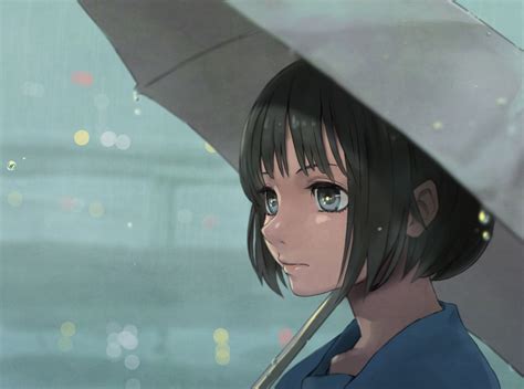 girl umbrella rain wallpaper hd anime 4k wallpapers images and background wallpapers den