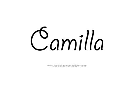 Camilla Name Tattoo Designs Name Tattoos Names Cursive