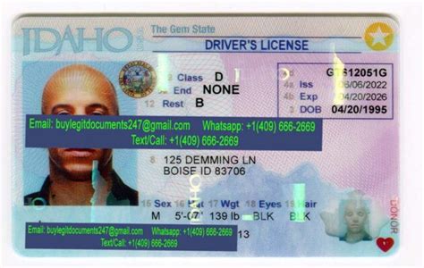 Buy Idaho Drivers License And Id Card Genuine Legit Documents
