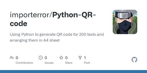 GitHub Importerror Python QR Code Using Python To Generate QR Code