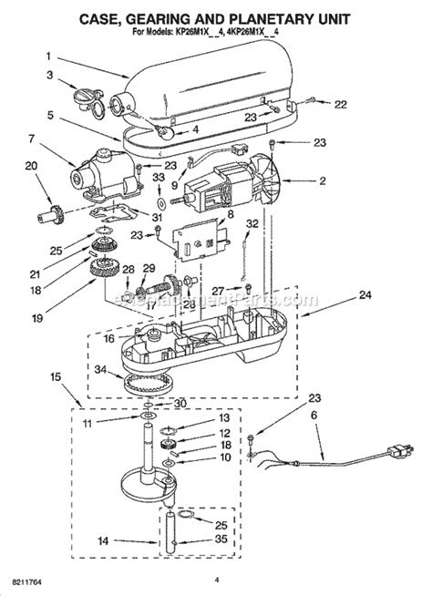 Amazon doesn't have the pouring shield and the hall effect sensor (unless the part diagram is wrong). KitchenAid Professional 6 Qt. Stand Mixer | KP26M1XPM4 ...