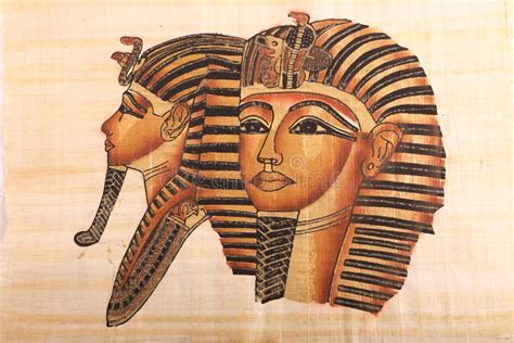Old Egyptian Kings And Queen Papyrus Stock Photo Image Of Nile Gods