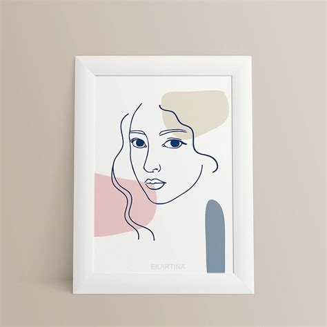 Face Modern Art Printface Line Artline Drawing Artprintable Etsy