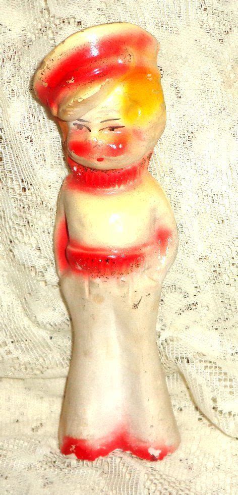Vintage 1930s 1940s Carnival Prize Chalkware Sailor Blond Girl Statue