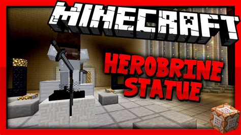 Minecraft Herobrine Statue Only One Command Creation Youtube