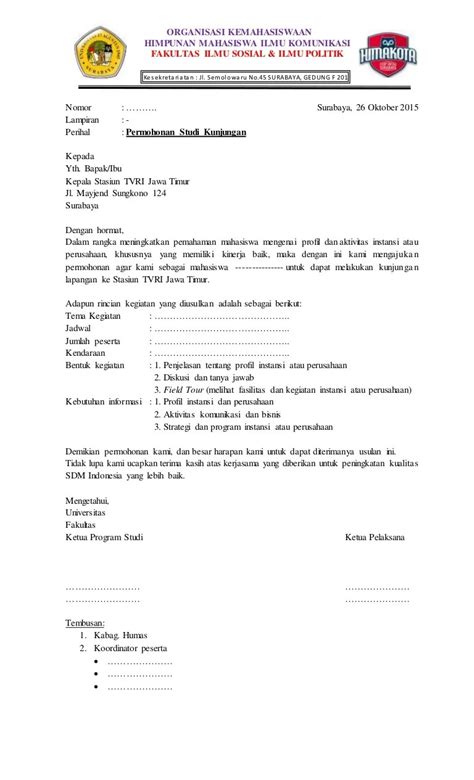 Contoh Surat Izin Kunjungan Study Tour - IMAGESEE