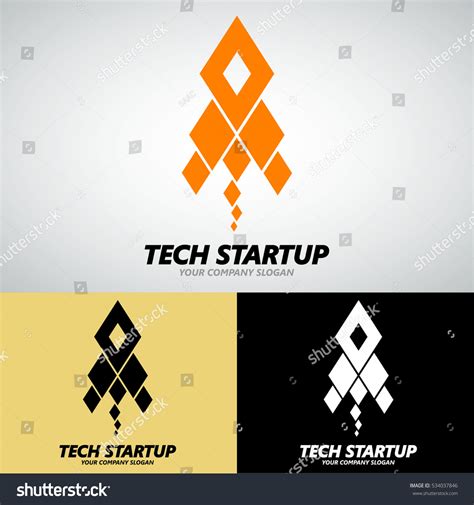 Technology Startup Logo Design Creative Business Stock Vector (Royalty