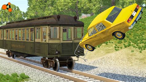 Beamng Drive Jumping Crashes With A Train Subway Train