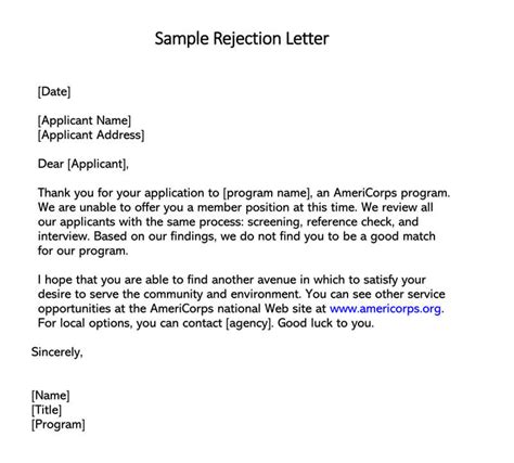 How To Reject A Job Application Politely Sample Job Retro