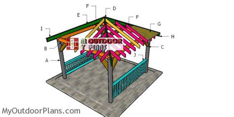 12x12 Hip Roof Gazebo Plans Myoutdoorplans