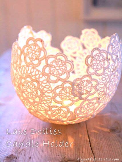 Lace Doilies Candle Holder Paper Doily Crafts Doilies Crafts Paper