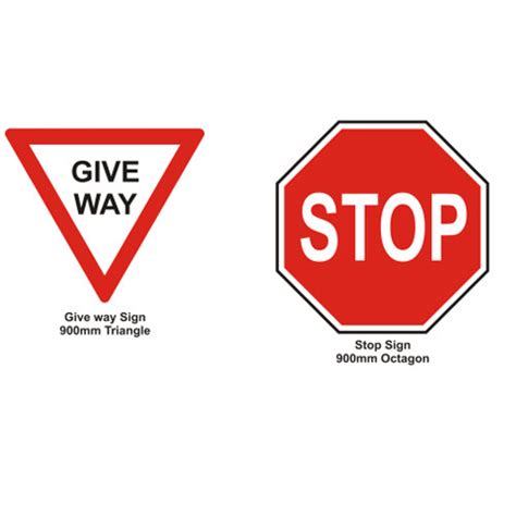 Give Way And Stop Sign Road Safety Sign Street Signs रोड साइन सड़क