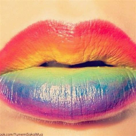 Rainbow Lips I Need To Try This Rainbow Lips Lip Art Rainbow