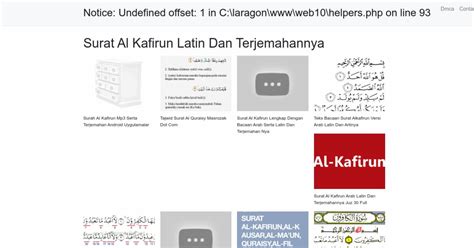 Surat Al Kafirun Latin Dan Terjemahannya